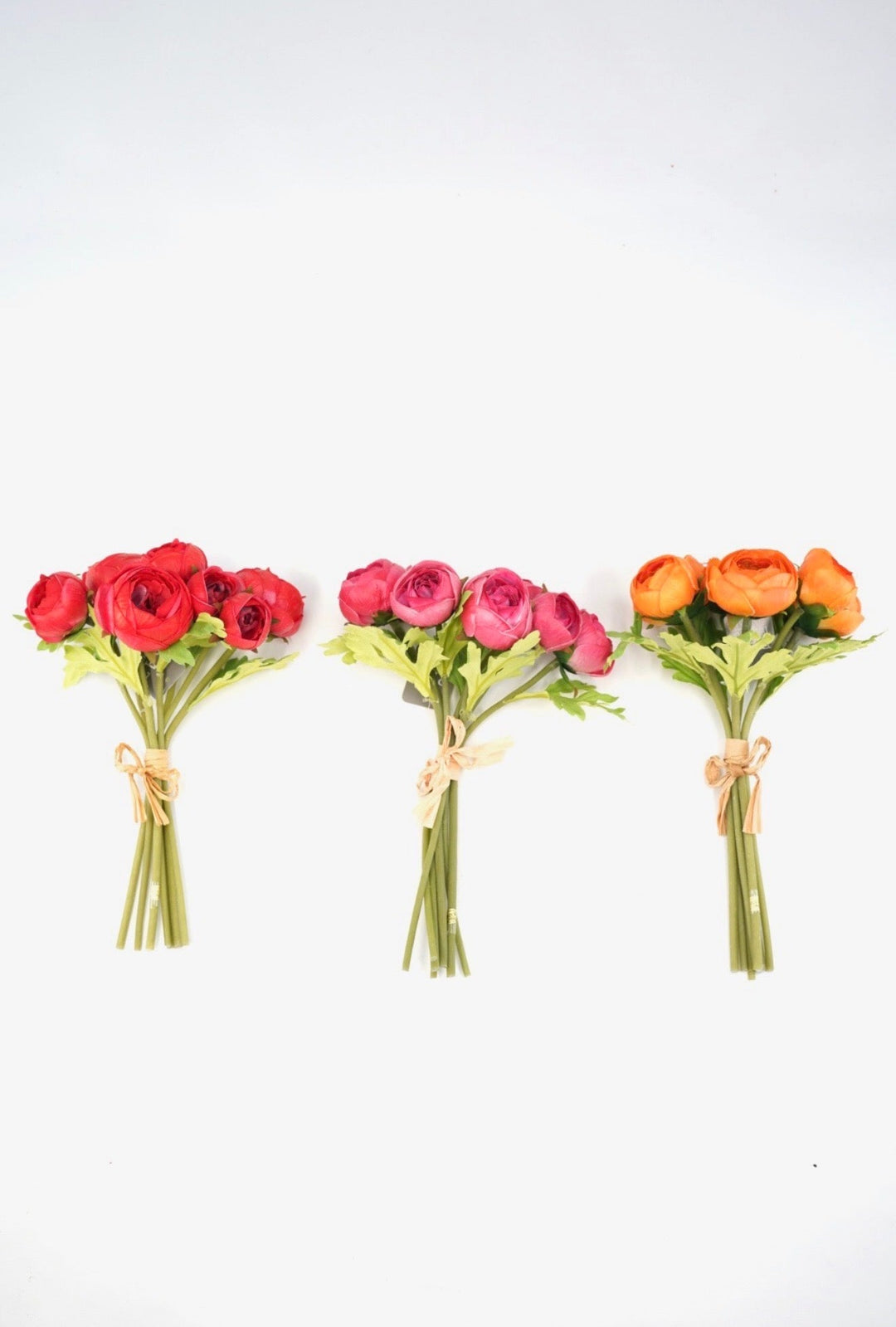 Raz Imports Soft Touch Ranunculus Bundle - 11" Choose Color - Greenery MarketF4402014 Dark Pink