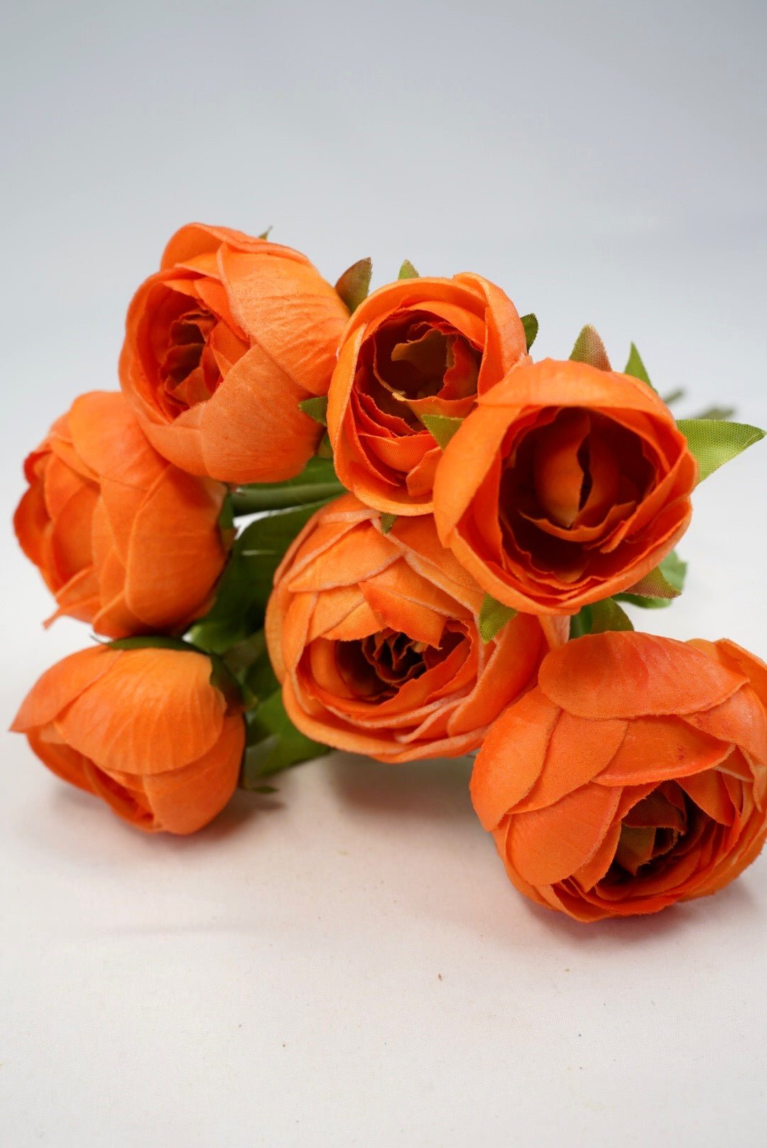Raz Imports Soft Touch Ranunculus Bundle - 11" Choose Color - Greenery MarketF4402014 Orange