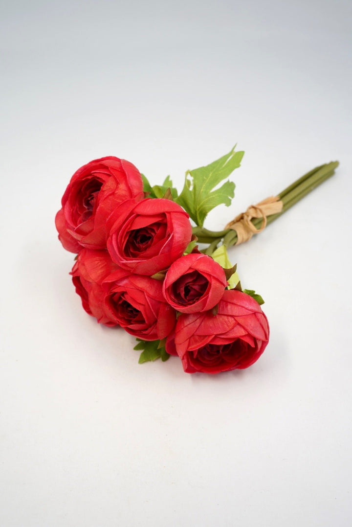 Raz Imports Soft Touch Ranunculus Bundle - 11" Choose Color - Greenery MarketF4402014 Red