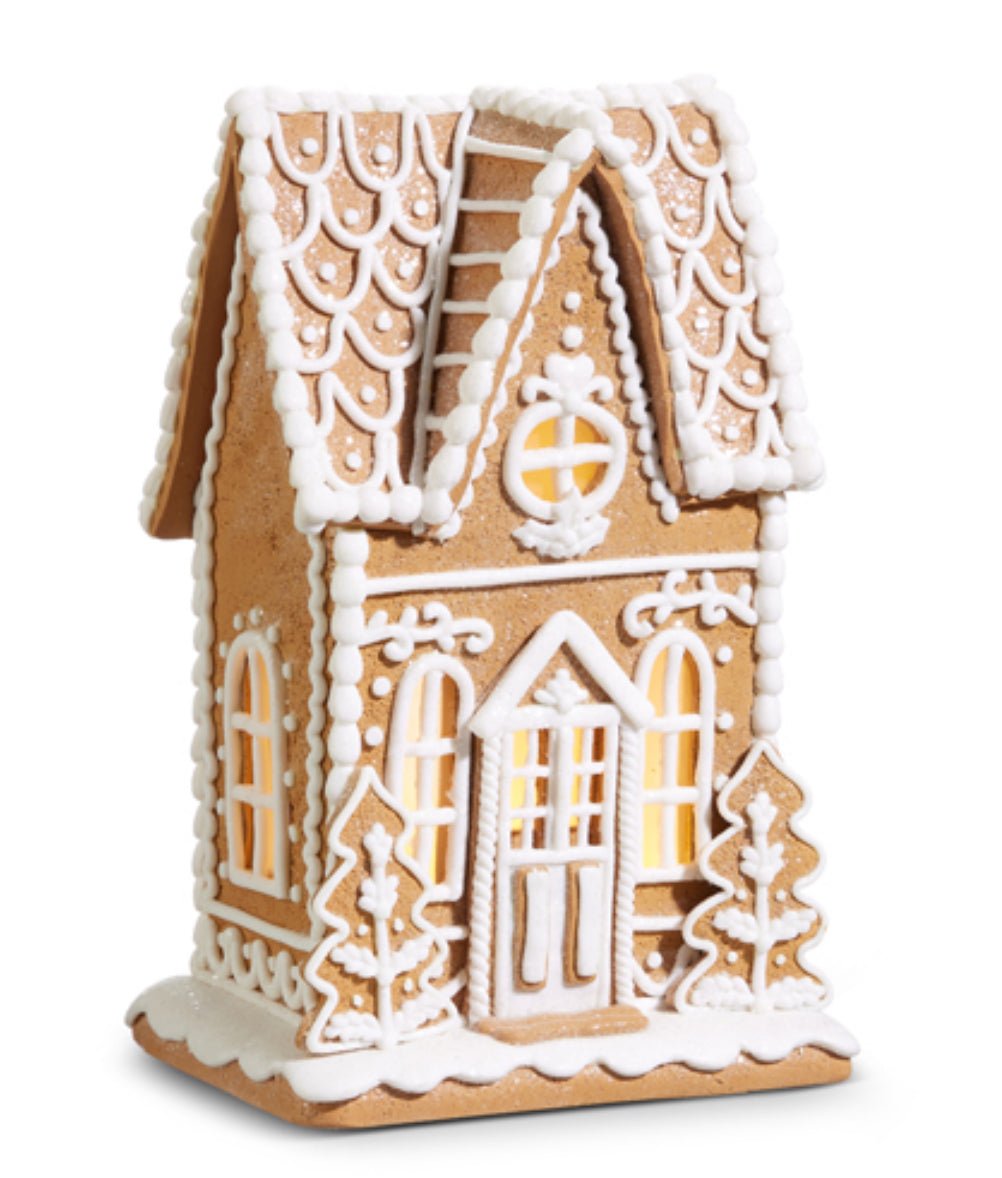 Raz lighted gingerbread house - 10.5” - Greenery Market4416142