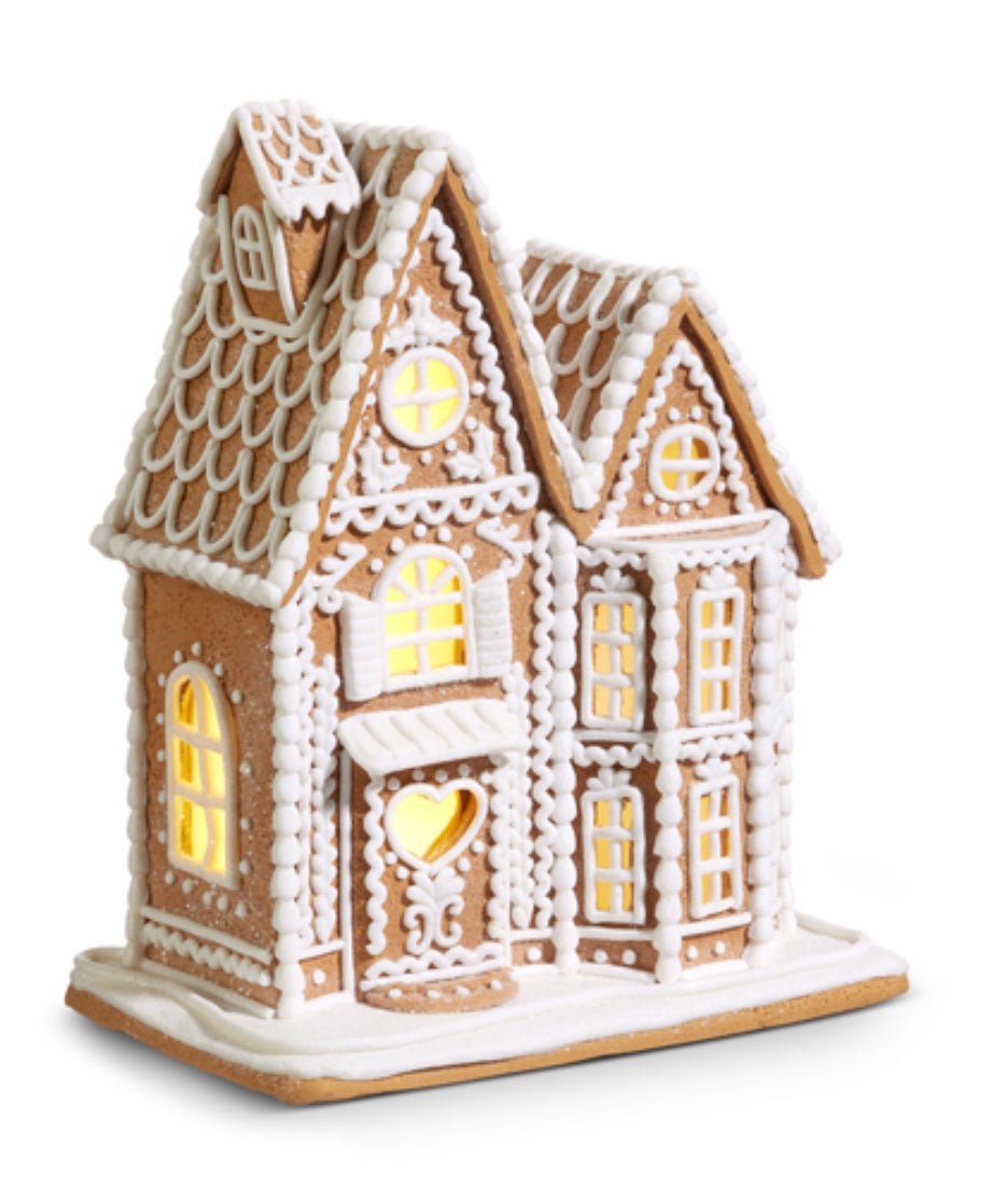 Raz lighted gingerbread house - 12” - Greenery Market4416145