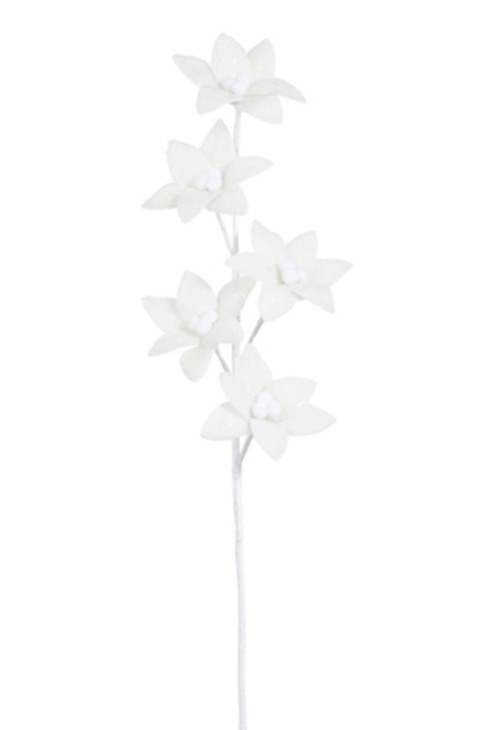 Raz white felted poinsettias spray - Greenery MarketF4306768