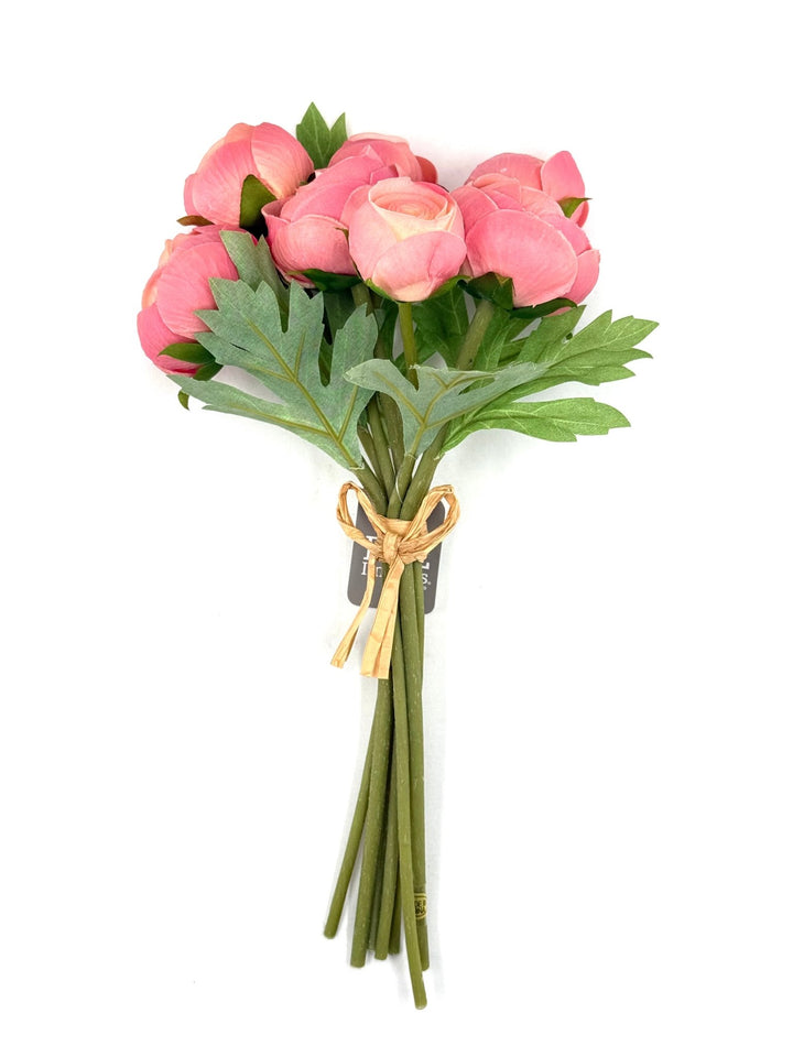 Real Touch Ranunculus Bundle - 11" Choose Color - Greenery MarketF4202004 Dark Pink