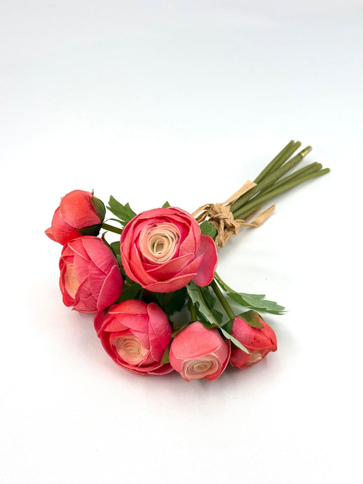 Real Touch Ranunculus Bundle - 11" Choose Color - Greenery MarketF4202004 Dark Pink