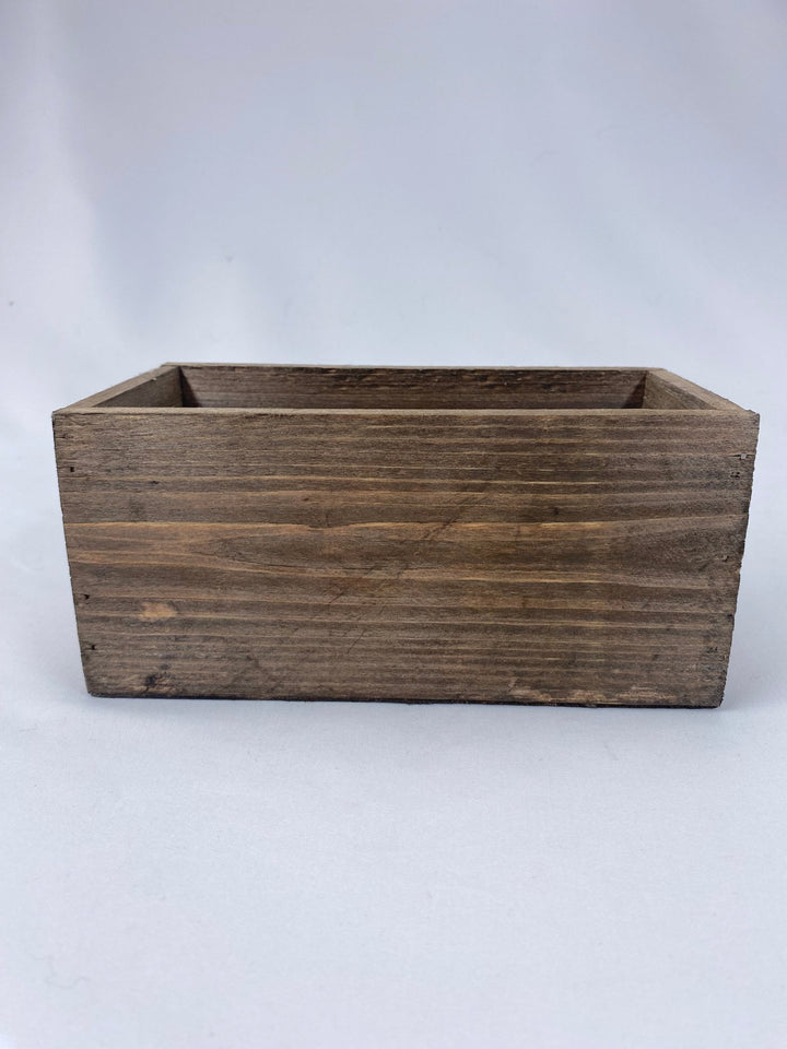Rectangle wooden containers - brown stain - Greenery Marketwreath base & containers170366 - BR