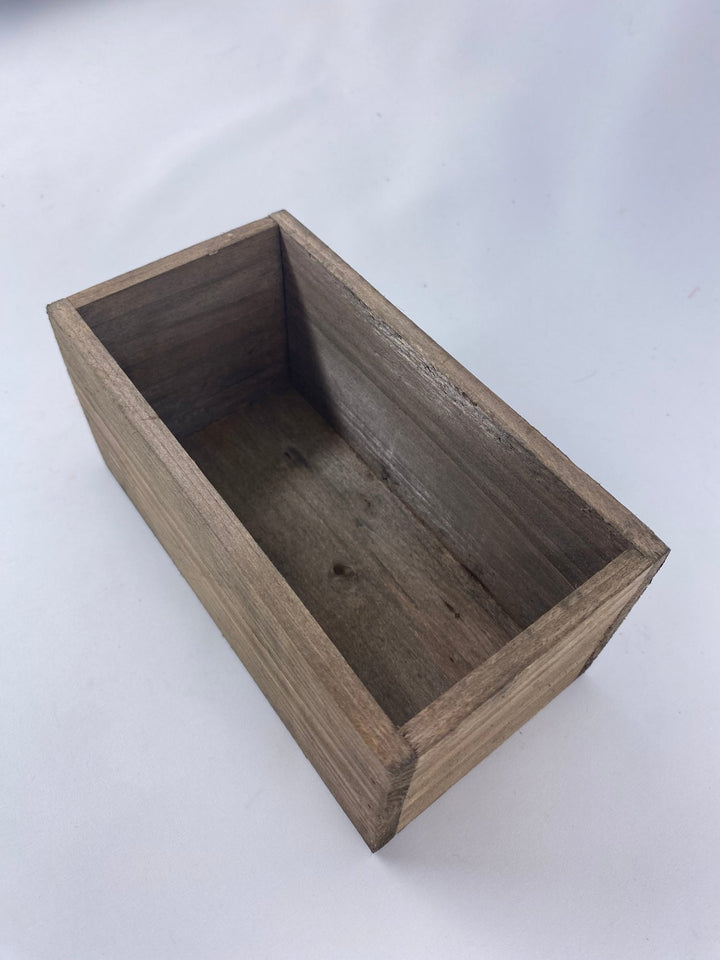 Rectangle wooden containers - brown stain - Greenery Marketwreath base & containers170366 - BR