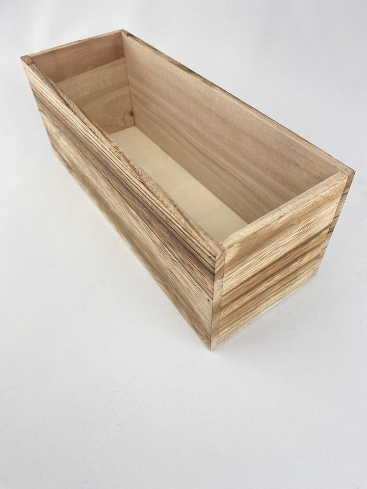 Rectangle wooden containers - brown stain - Greenery Marketwreath base & containers7912BR