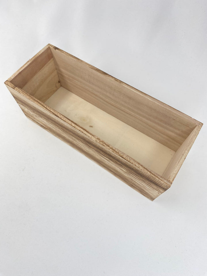 Rectangle wooden containers - brown stain - Greenery Marketwreath base & containers7912BR