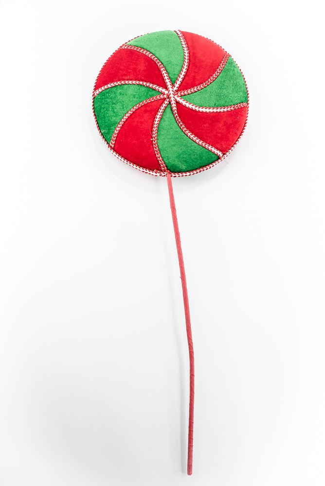 Red and Green Velvet Lollipop Spray - Greenery Market86289RDGN