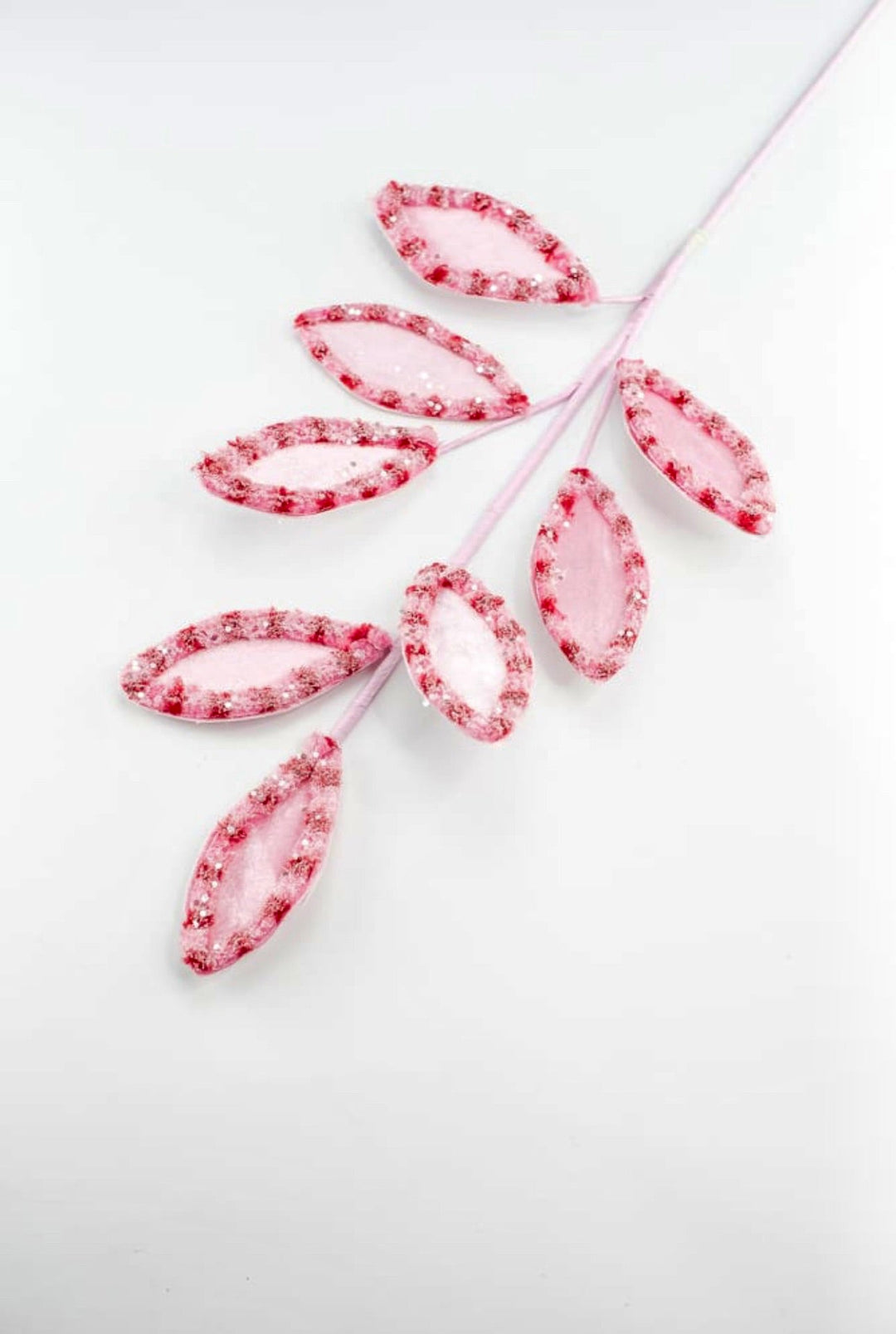 Red and pink, snow glitter leaf spray - Greenery MarketMTX73366 PKRD