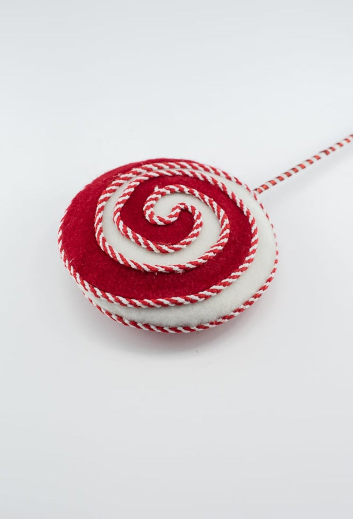 Red and white swirl lollipop - Greenery MarketOrnaments63639