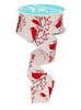 Red bird wired ribbon, 1.5" - Greenery MarketWired ribbonRGF135830