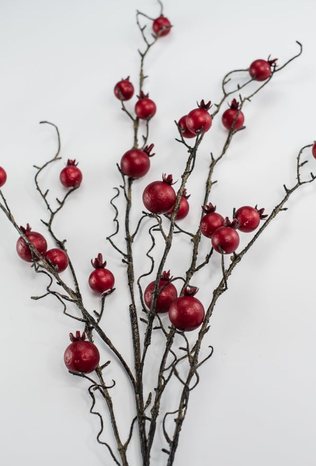 Red cherry berry and twigs spray - Greenery Market