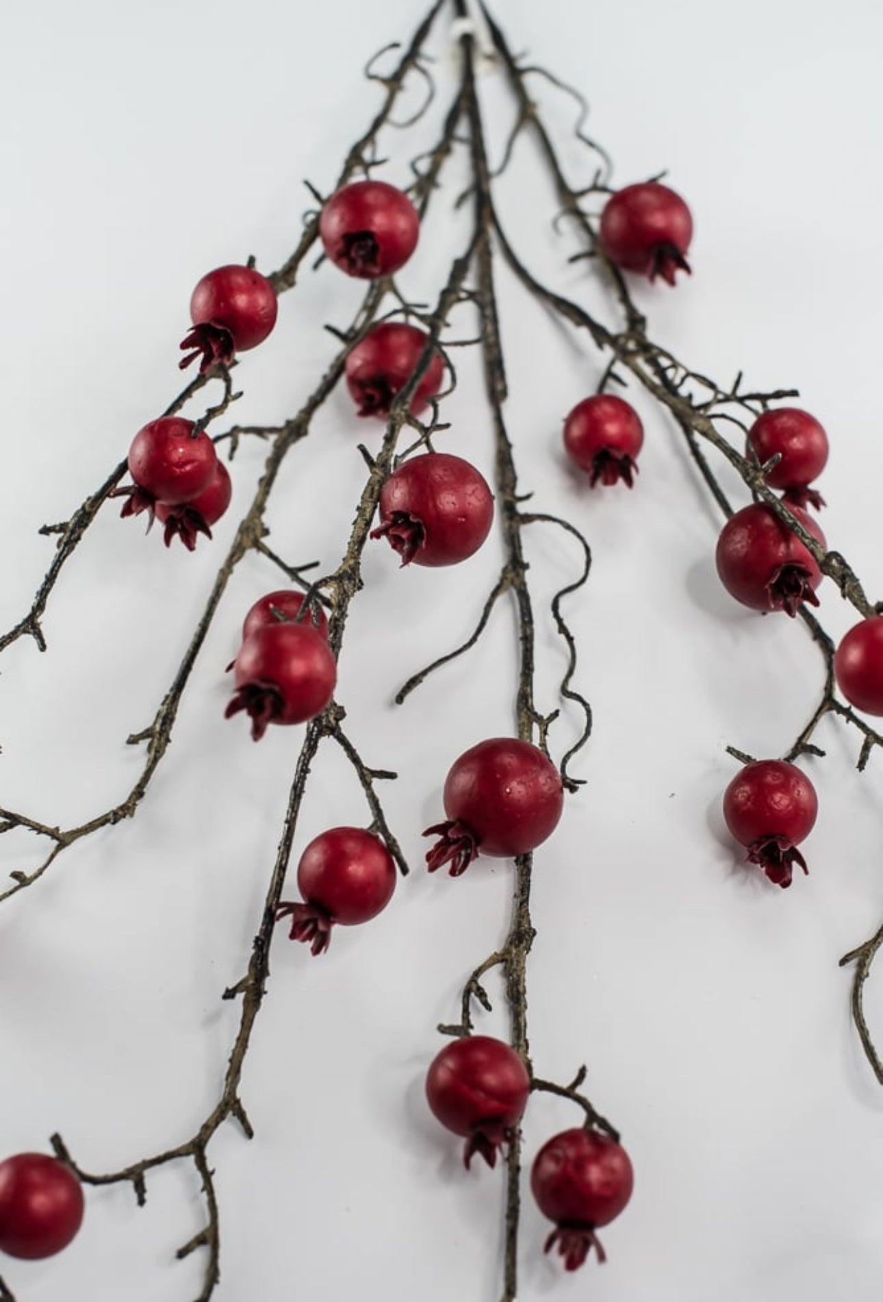 Red cherry berry and twigs spray - Greenery Market