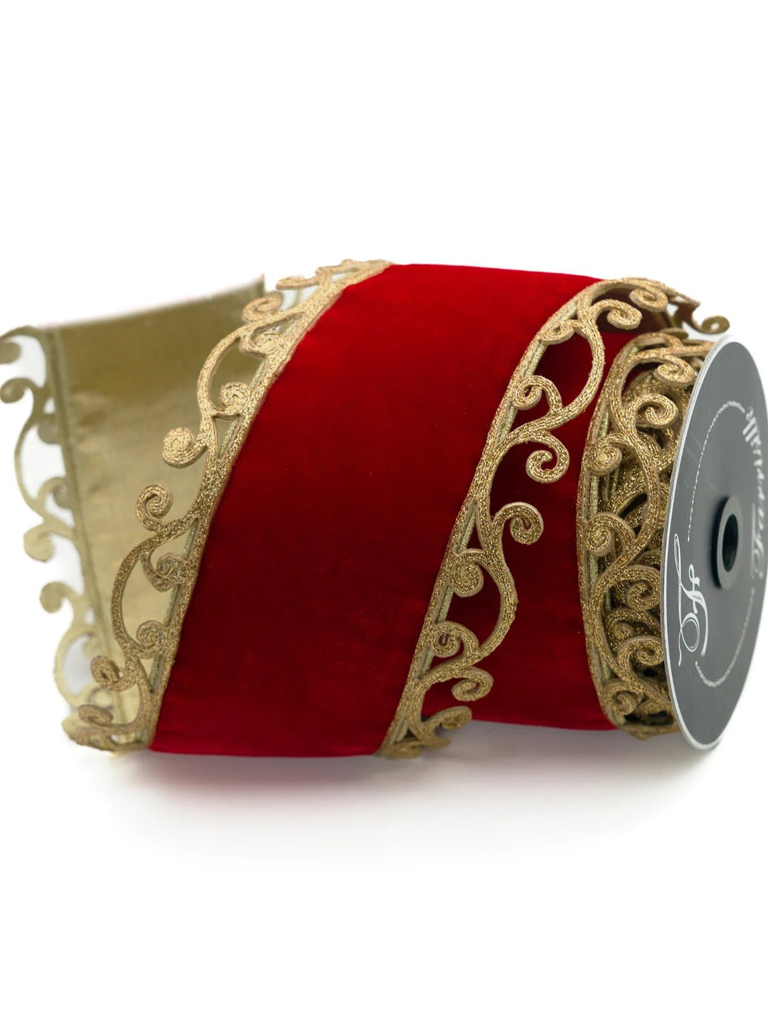 Red Farrisilk velvet tree ribbon - 5” - Greenery Marketwired ribbonRK331 - 84