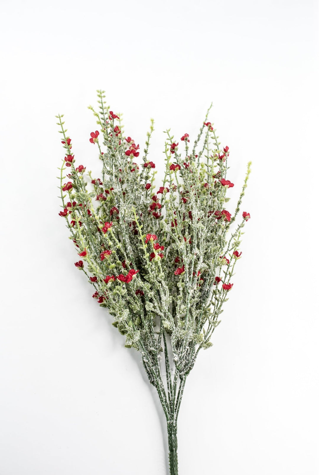 Red Flower And Iced Greenery Bush - Greenery Market85263-RD