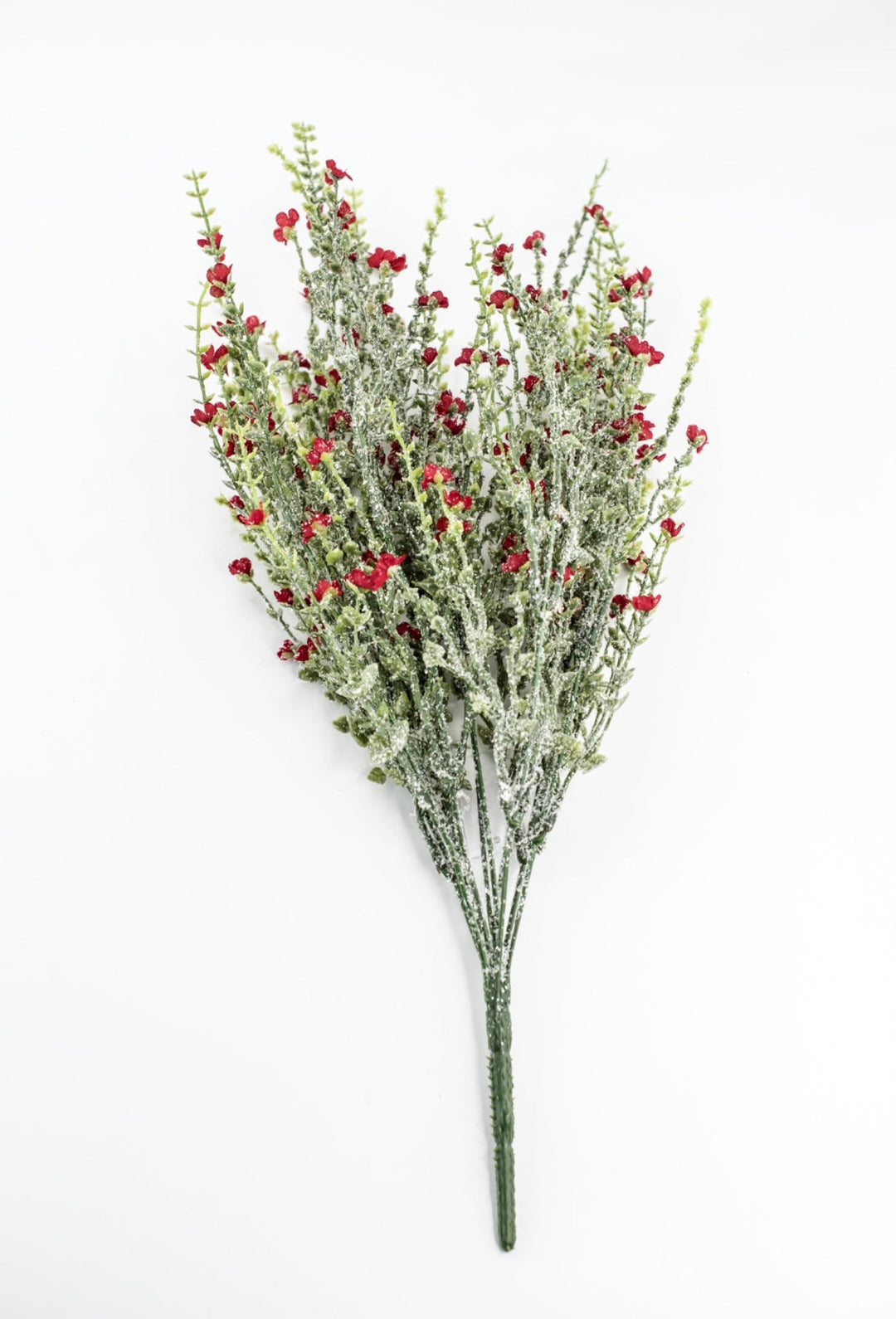 Red Flower And Iced Greenery Bush - Greenery Market85263-RD