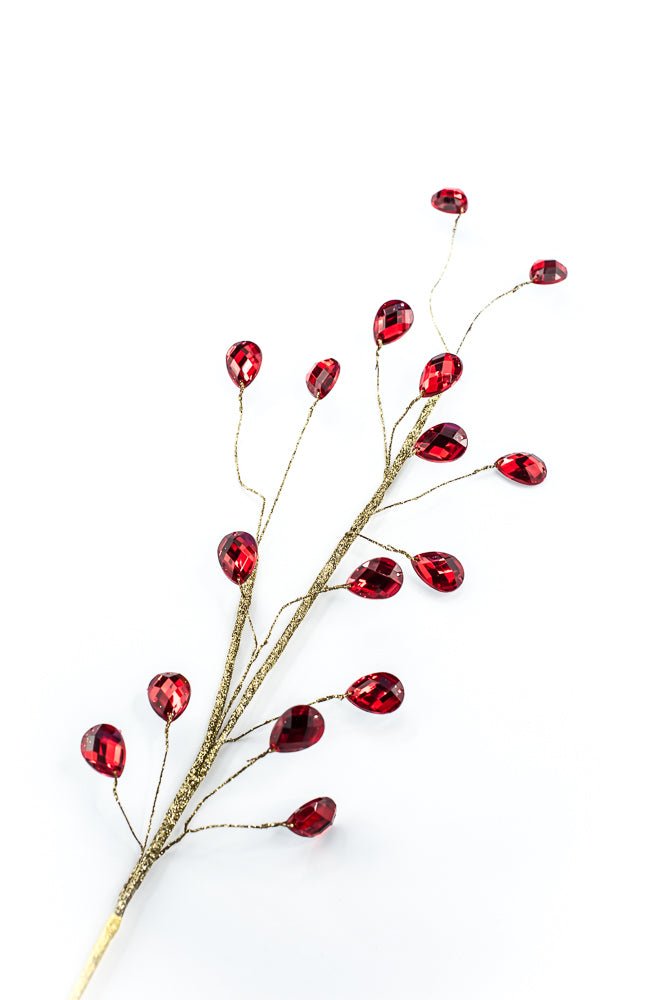 Red Gem Spray - 26" - Greenery MarketSeasonal & Holiday Decorations86915RD
