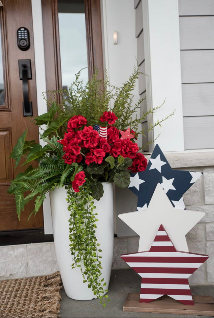 Red Geranium, Artificial geraniums - Greenery Marketartificial flowers25761