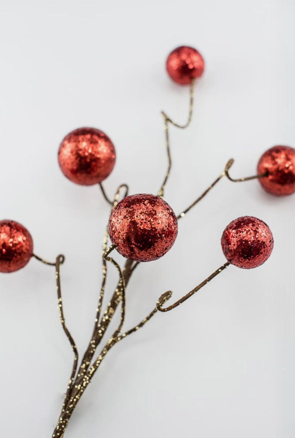 Red glitter ball spray - Greenery MarketSeasonal & Holiday DecorationsXS971124