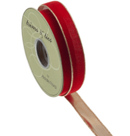 Red & Gold Velvet Wired Ribbon - 1" - Greenery MarketRV3005-RE/GO