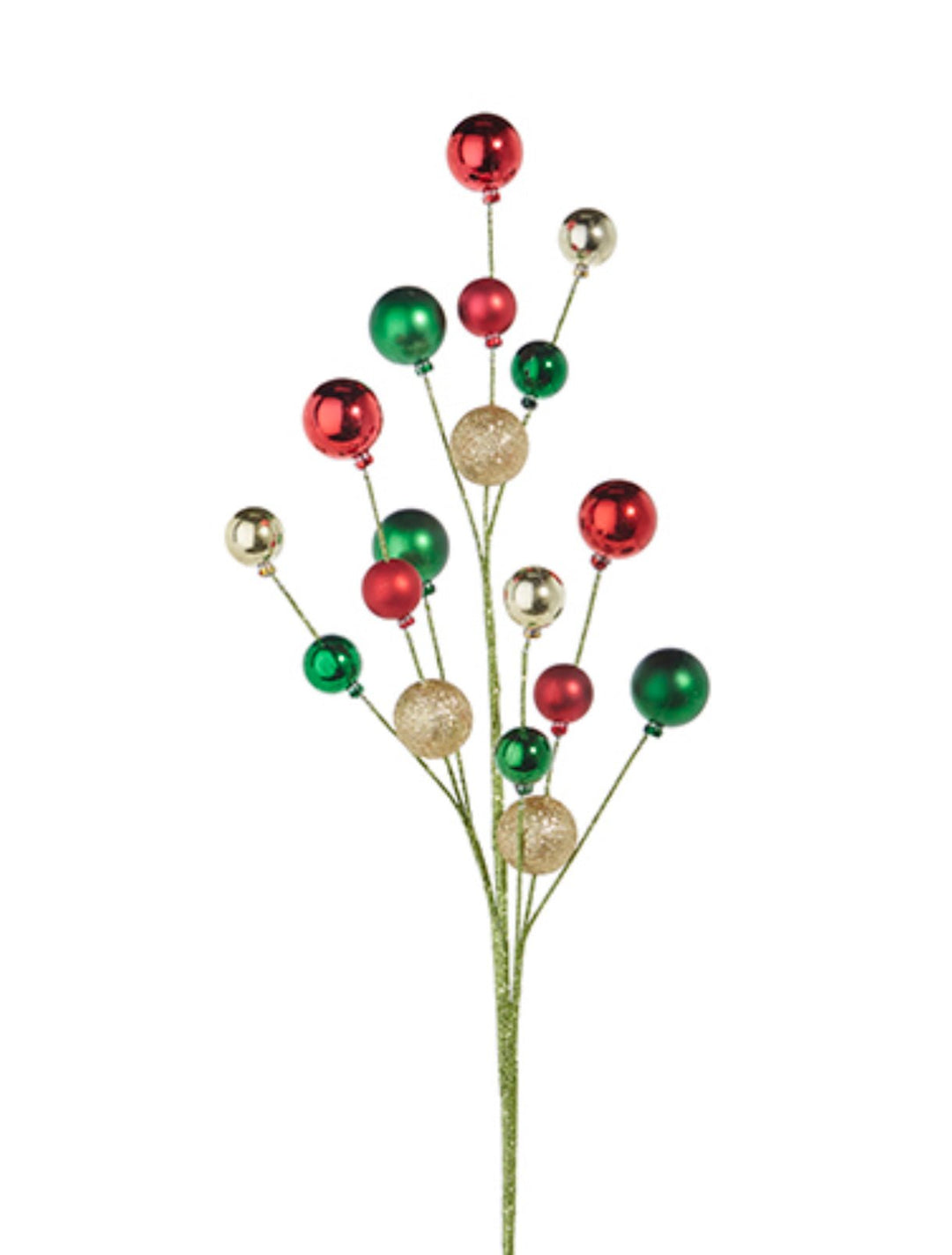 Red green and gold ball spray - Greenery MarketSeasonal & Holiday DecorationsF4302532