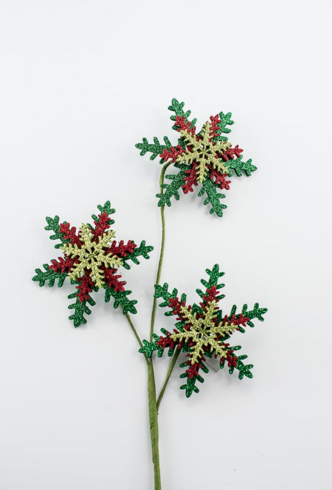 Red, green, and white snowflake spray - Greenery MarketWinter and Christmas63659 - RDGN