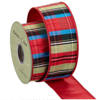 Red & Green Plaid Ribbon - 2.5" - Greenery MarketRW9686 - RE/GR