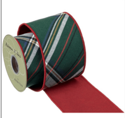 Red & Green Plaid Wired Ribbon - 4" - Greenery MarketRW2776-RE/GR