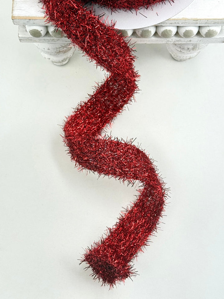 Red Jazzy Farrisilk Wired Ribbon - 1.5" - Greenery MarketRS209-02