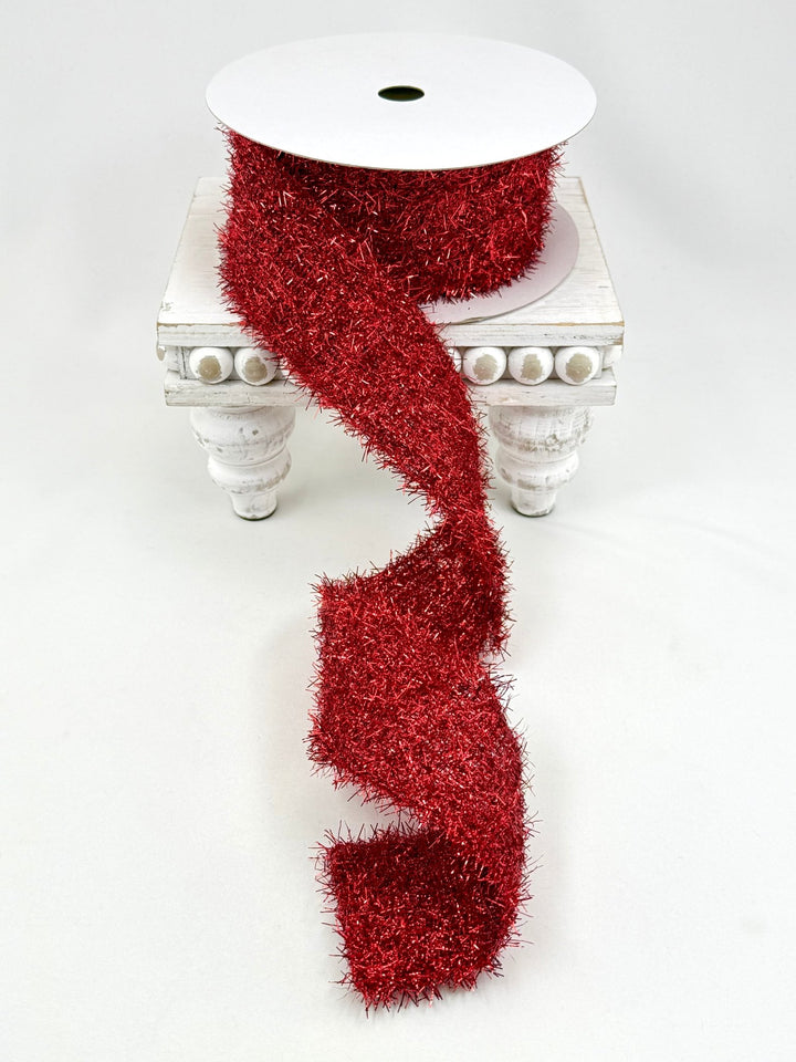 Red Jazzy Farrisilk Wired Ribbon - 2.5" - Greenery MarketRS210-02