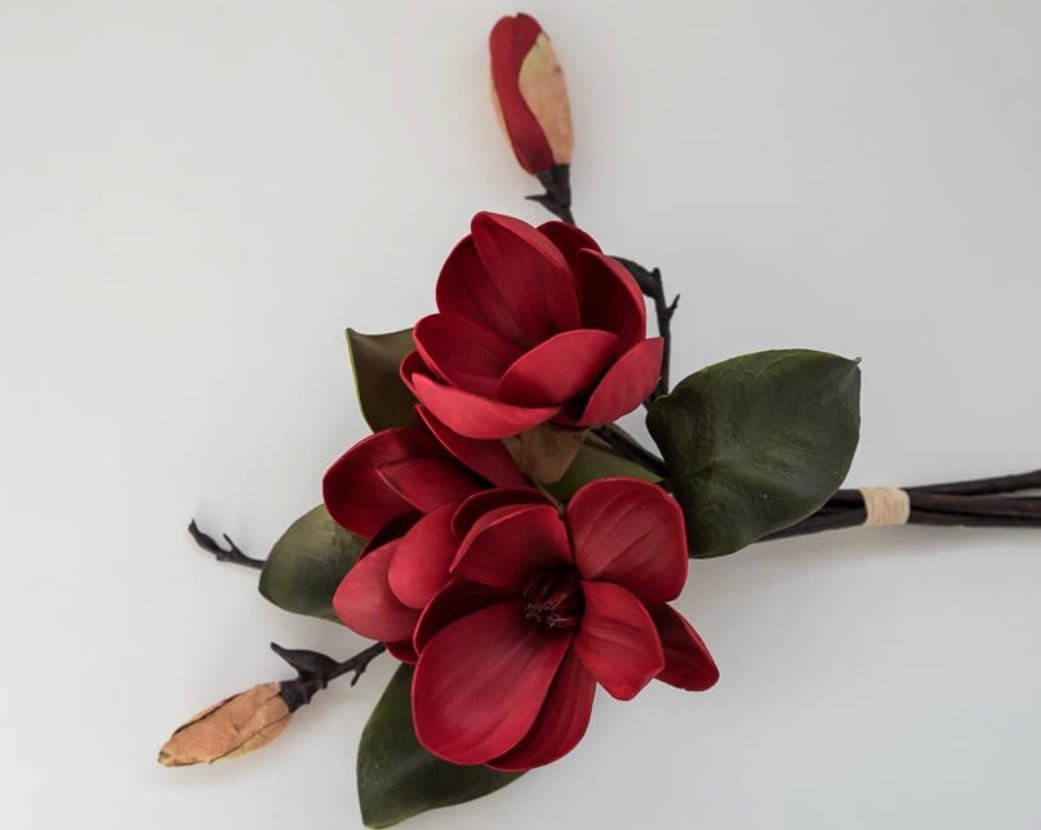 Red Magnolia flower bundle - Greenery Market2291031rd