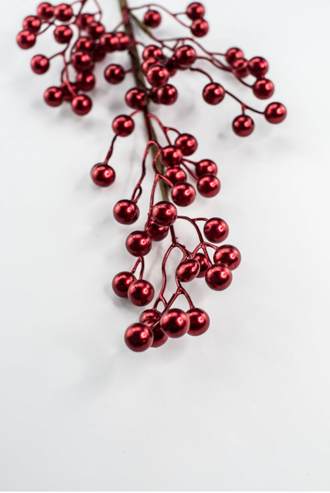 Red Metallic Berry Spray - 28" - Greenery MarketXG1139R