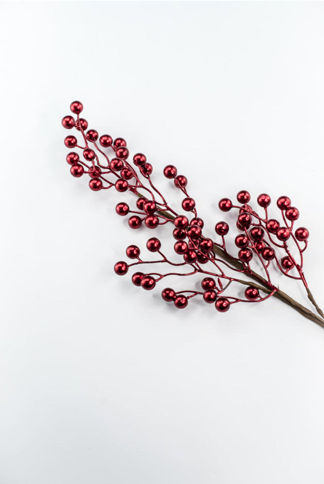 Red Metallic Berry Spray - 28" - Greenery MarketXG1139R