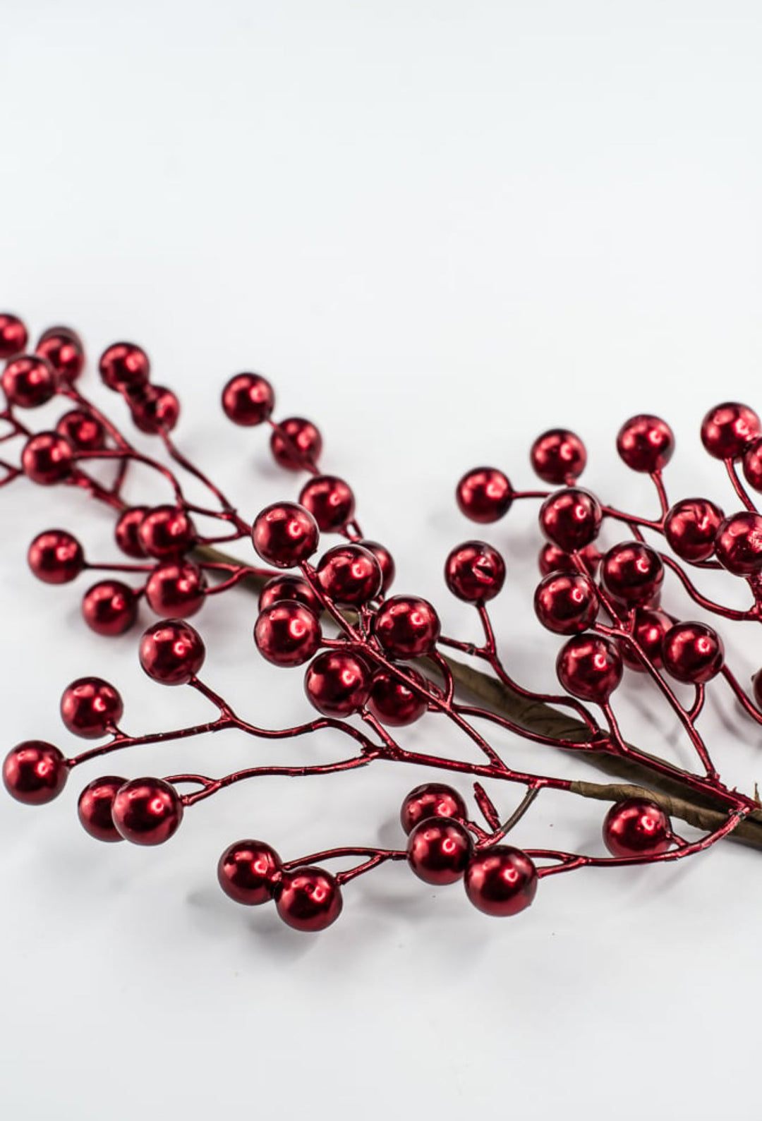 Red Metallic Berry Spray - 28" - Greenery MarketXG1139R