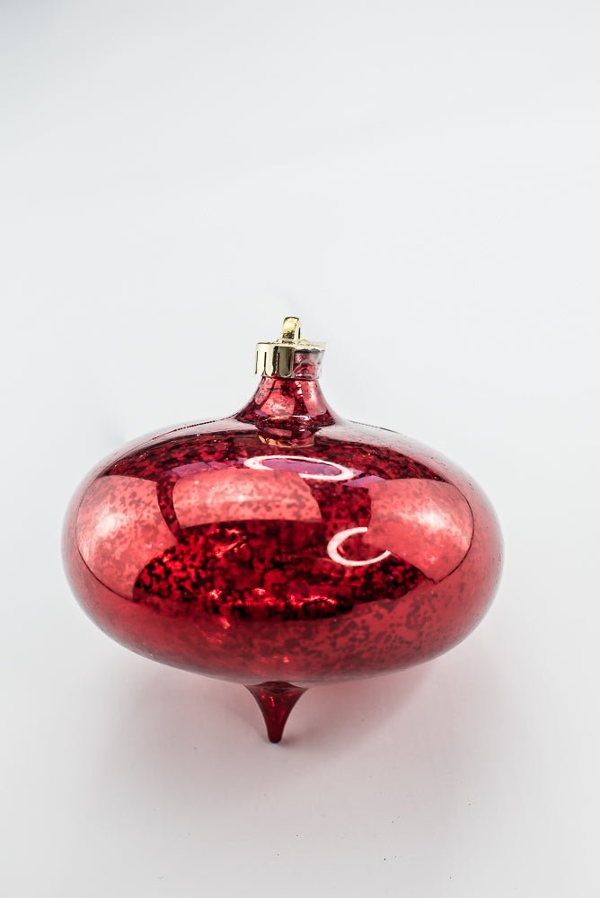 Red Metallic Flat Glitter Ornament - Greenery Market85951RD