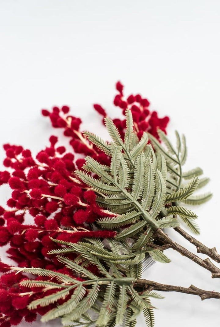 Red Mimosa Bundle - 15" - Greenery Market6470R