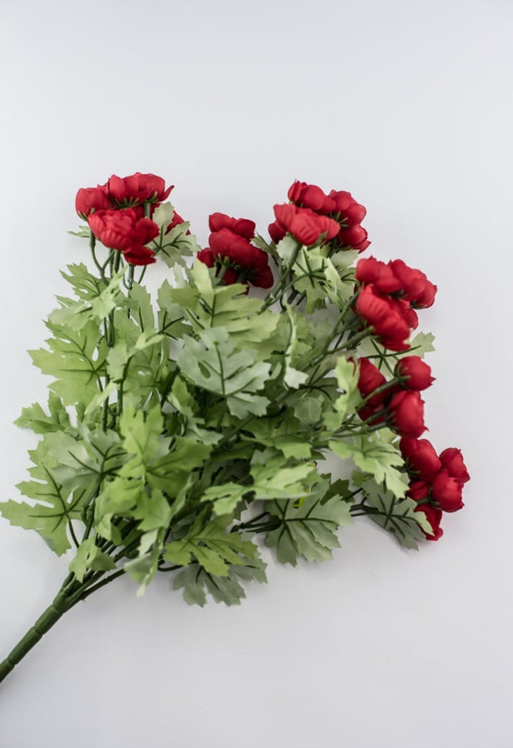 Red mini ranunculus bush - Greenery Market63514RD