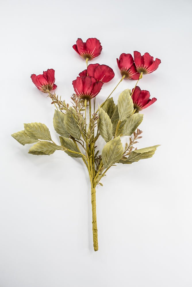 Red Mixed Poppy Bush - Greenery Market40320 - RD