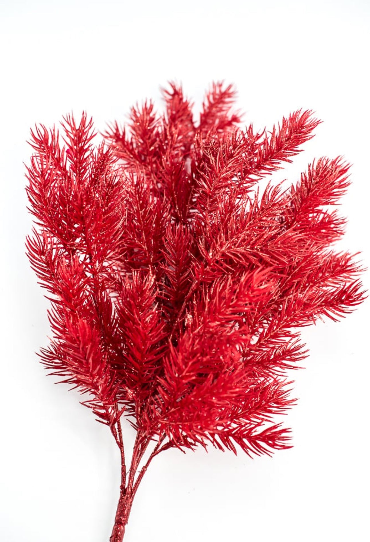 Red pine bush with glitter - Greenery Market