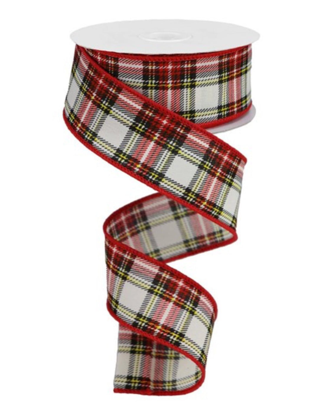 Red plaid 1.5” wired ribbon - Greenery MarketWired ribbonRGB1041C2