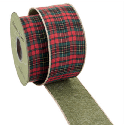 Red Plaid Ribbon - 4" - Greenery MarketRW0081-RE