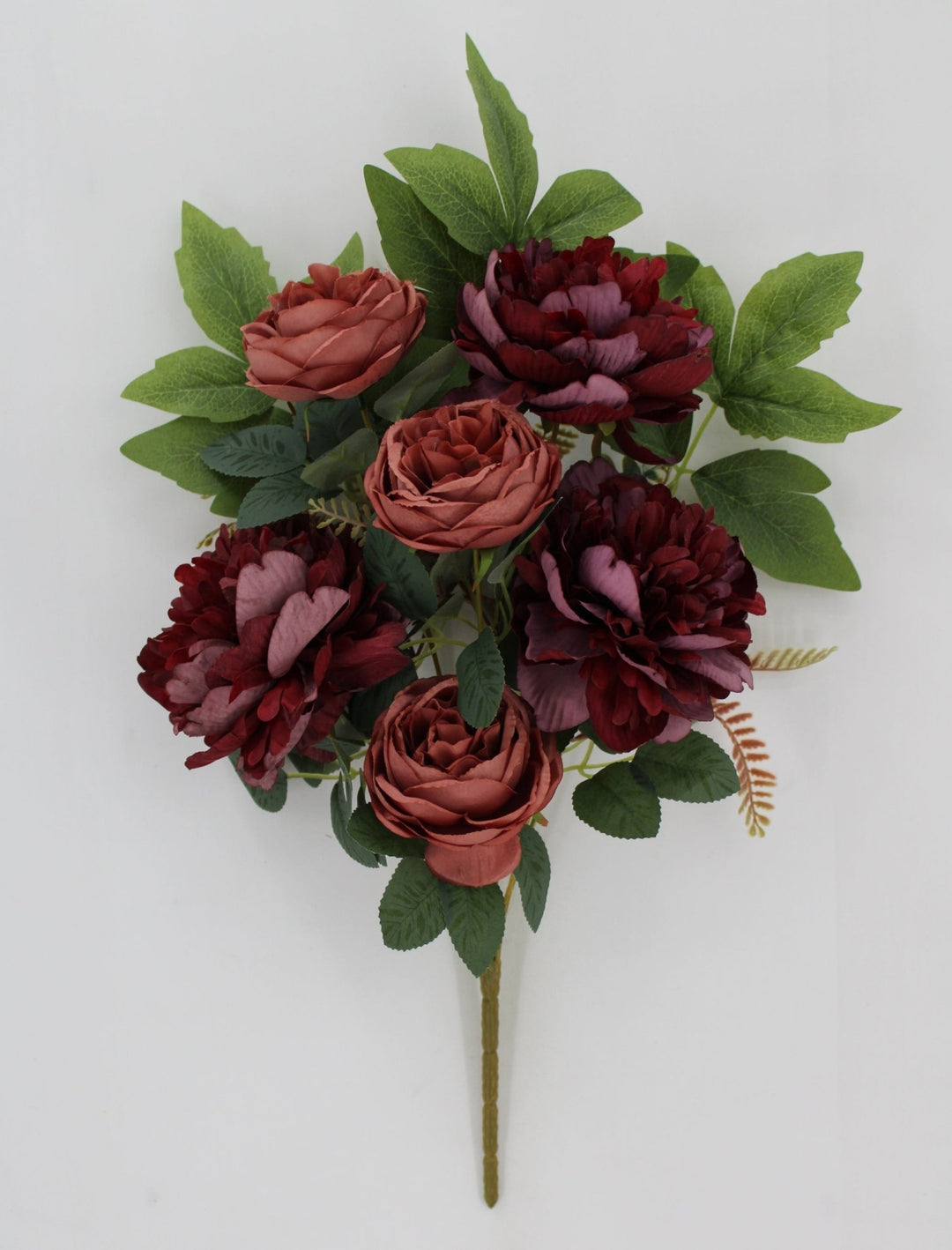 Red & Salmon Peony Cabbage Rose Bush - 20" - Greenery Market23180-RDSAL