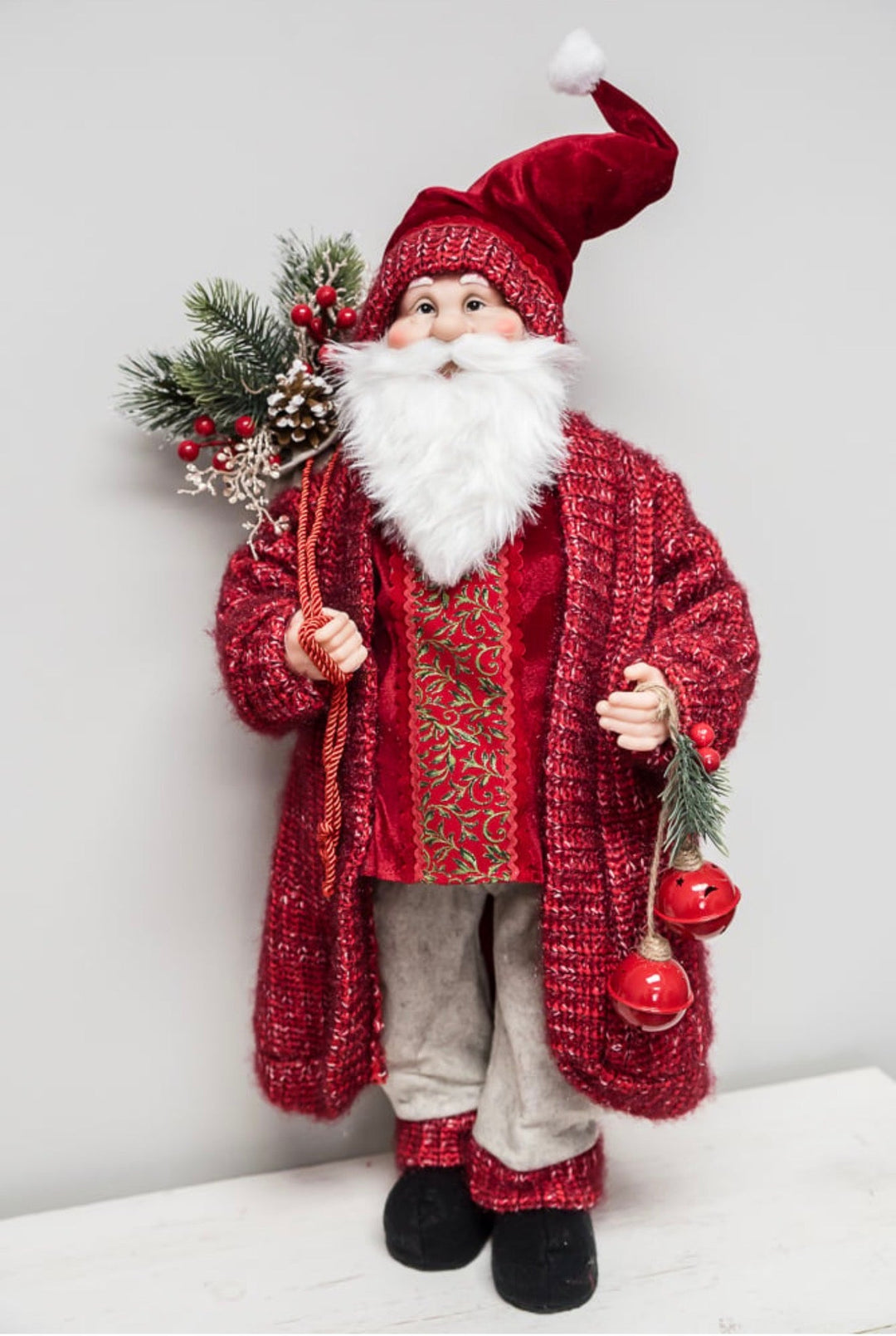 Red Santa With Bells - 28" - Greenery MarketHoliday Decorations280270