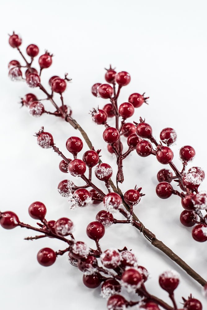 Red snow berries spray - Greenery MarketWinter and Christmas83571RD
