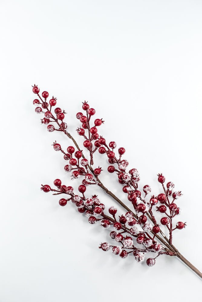 Red snow berries spray - Greenery MarketWinter and Christmas83571RD