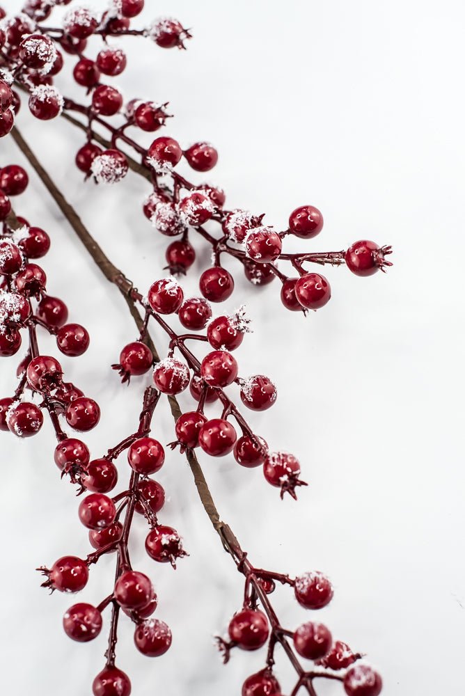 Red snow berries spray - Greenery MarketWinter and Christmas83571RD