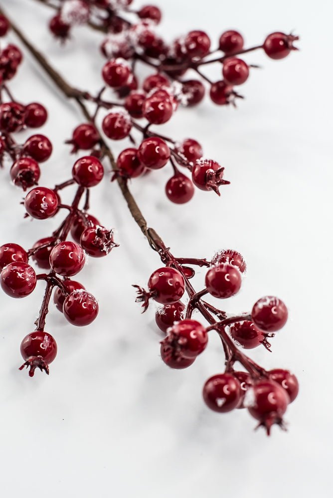Red snow berries spray - Greenery MarketWinter and Christmas83571RD
