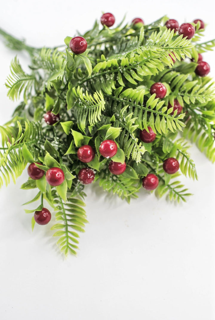 Red Snowed Mixed Leaf & Red - Greenery Market32148-RD