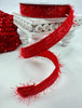 Red sparkler 1” farrisilk wired ribbon - Greenery MarketRibbons & TrimRS043-02